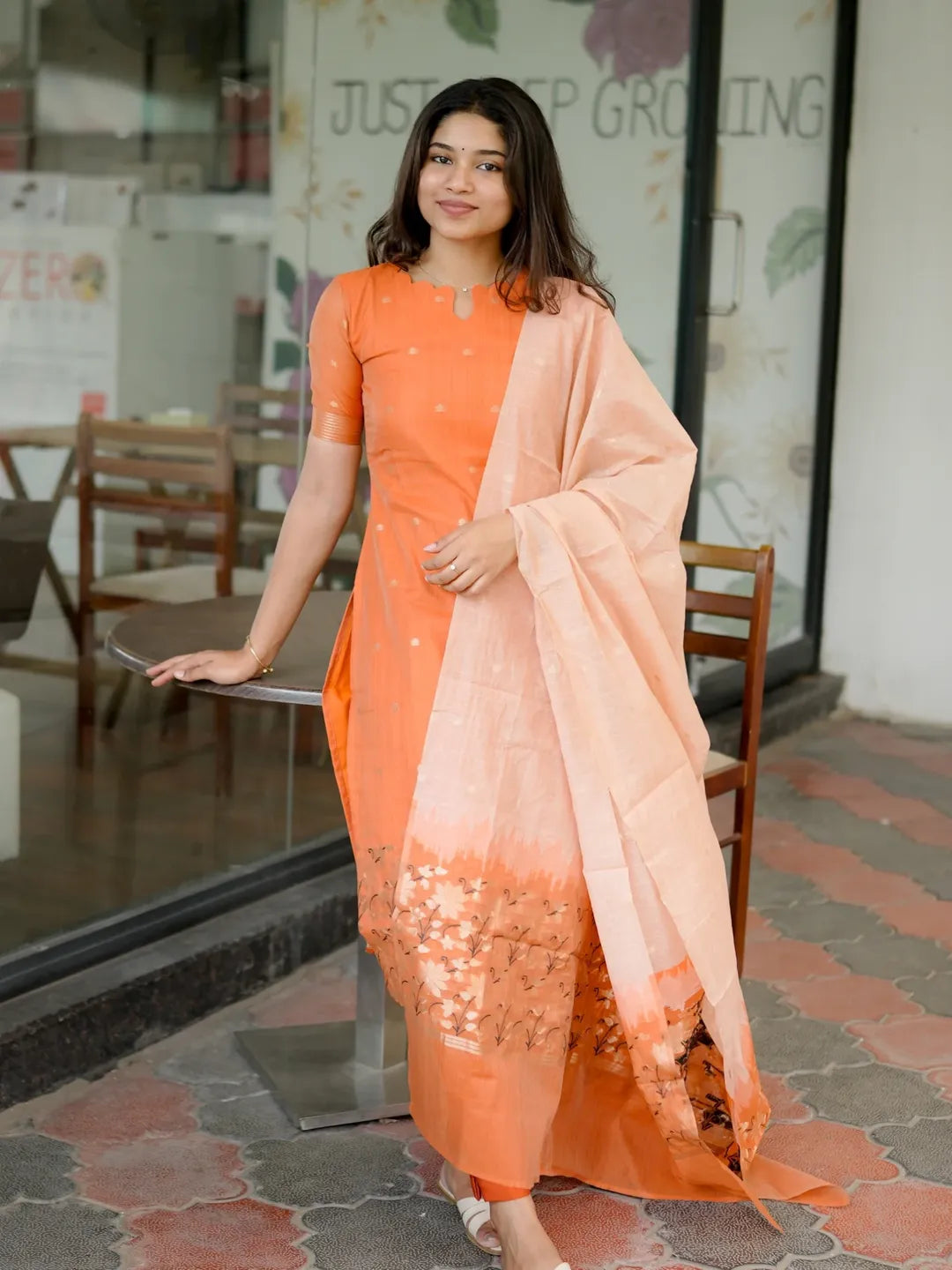 Premium Chanderi Kurti Set