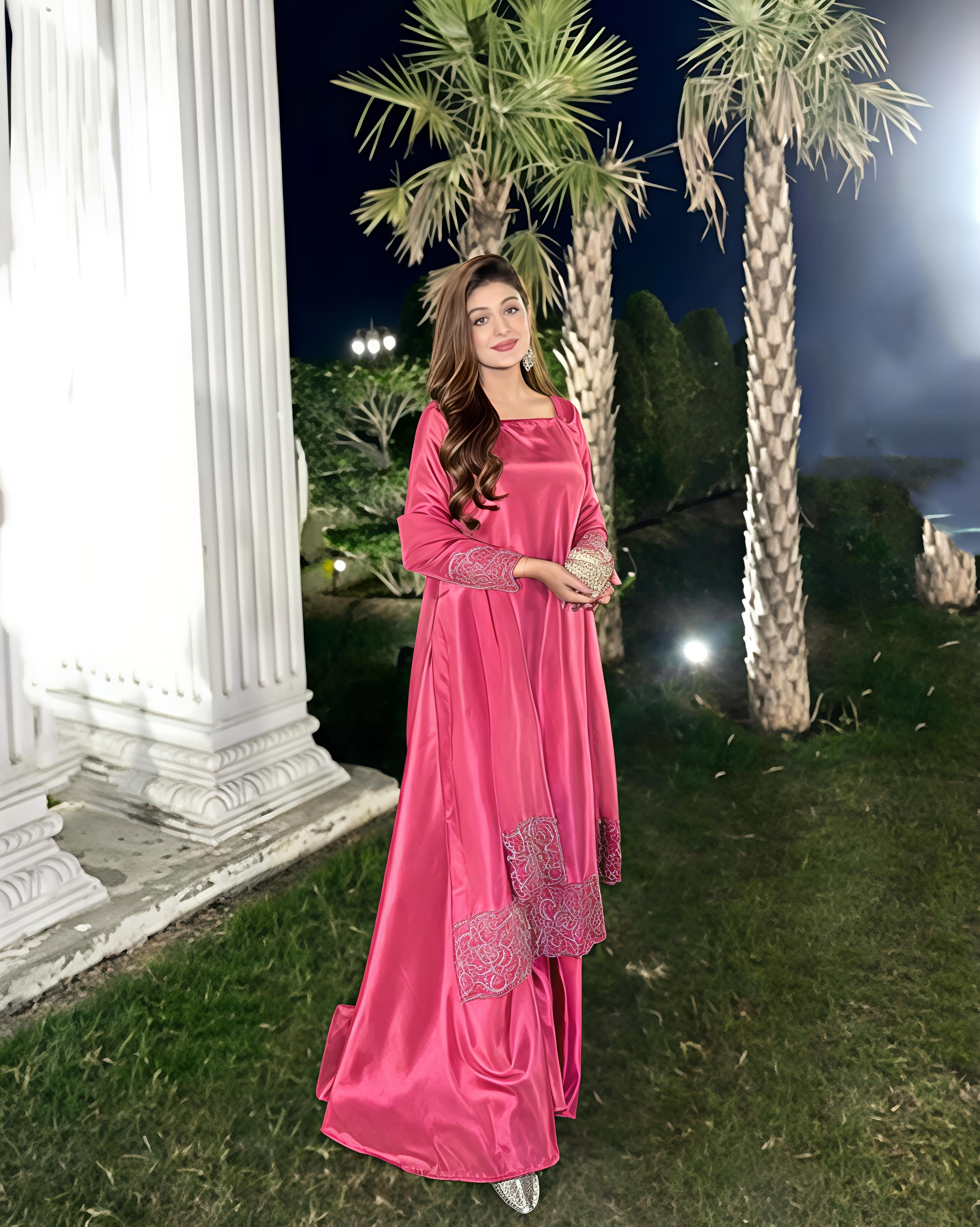 Fuchsia Pink Kurta Suit Set