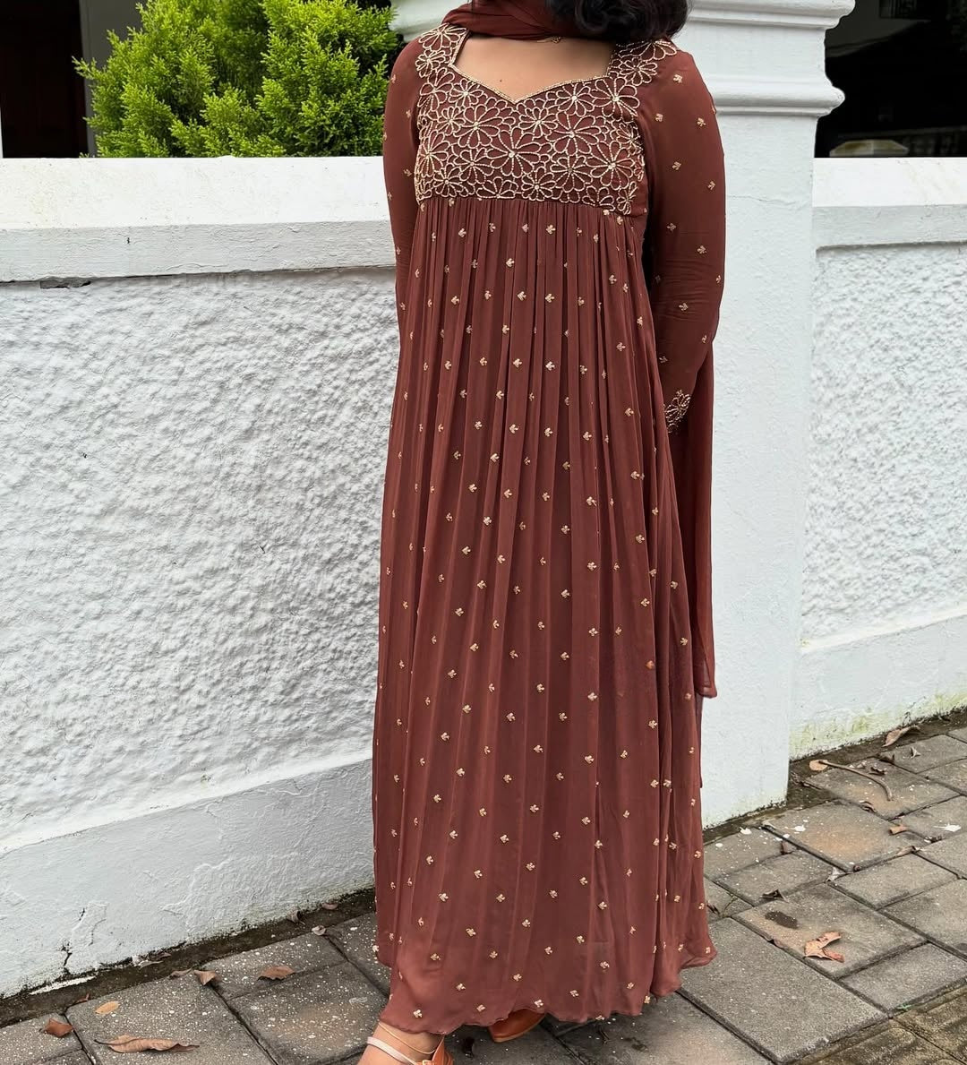CHANDERI DESGINER ANARKALI SET