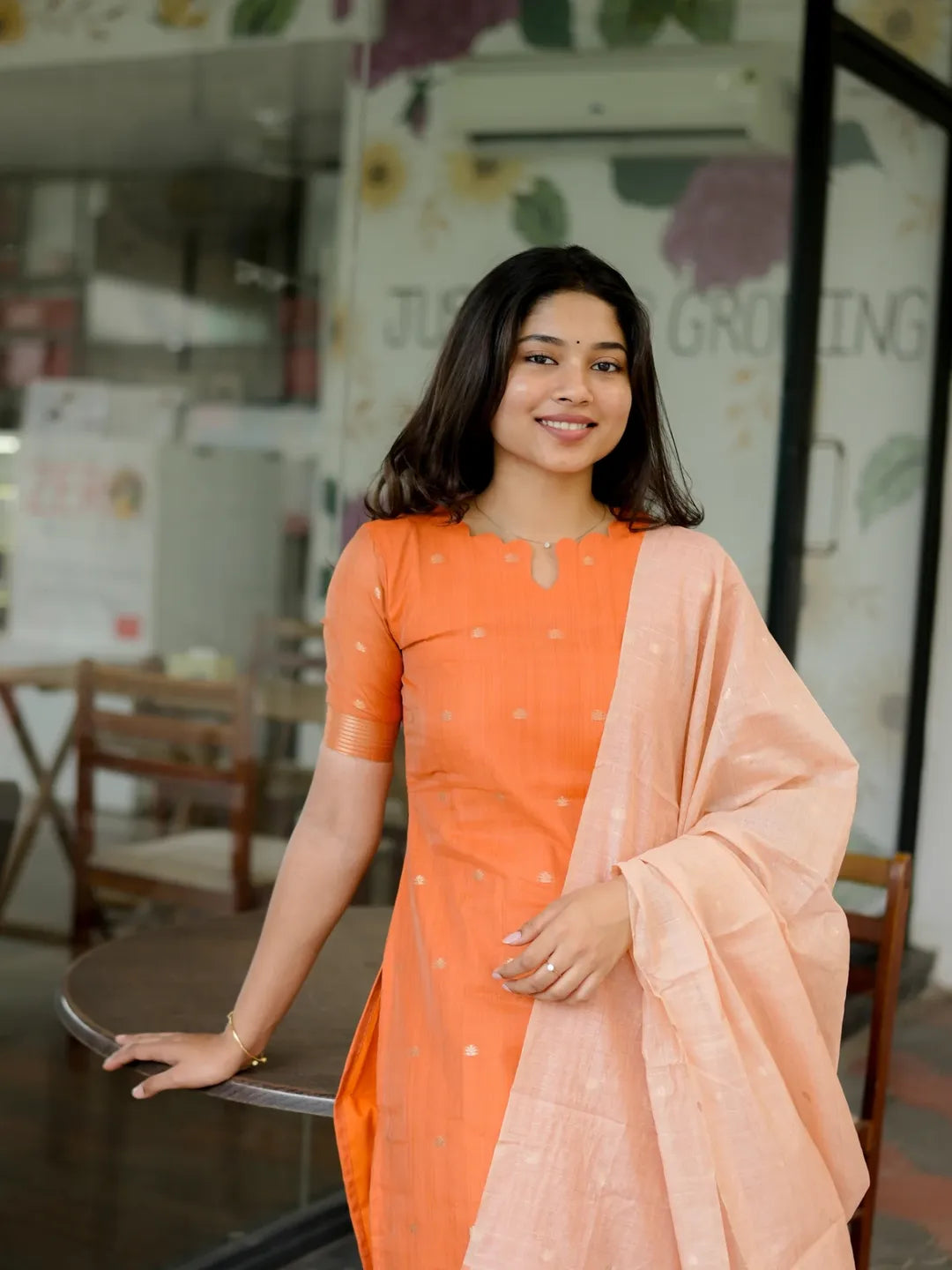 Premium Chanderi Kurti Set