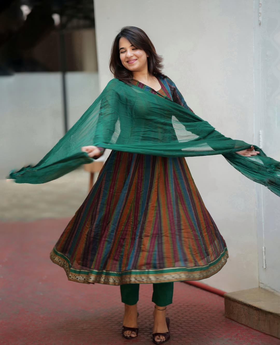 Beautiful Multicolor Anarkali Kurta Set