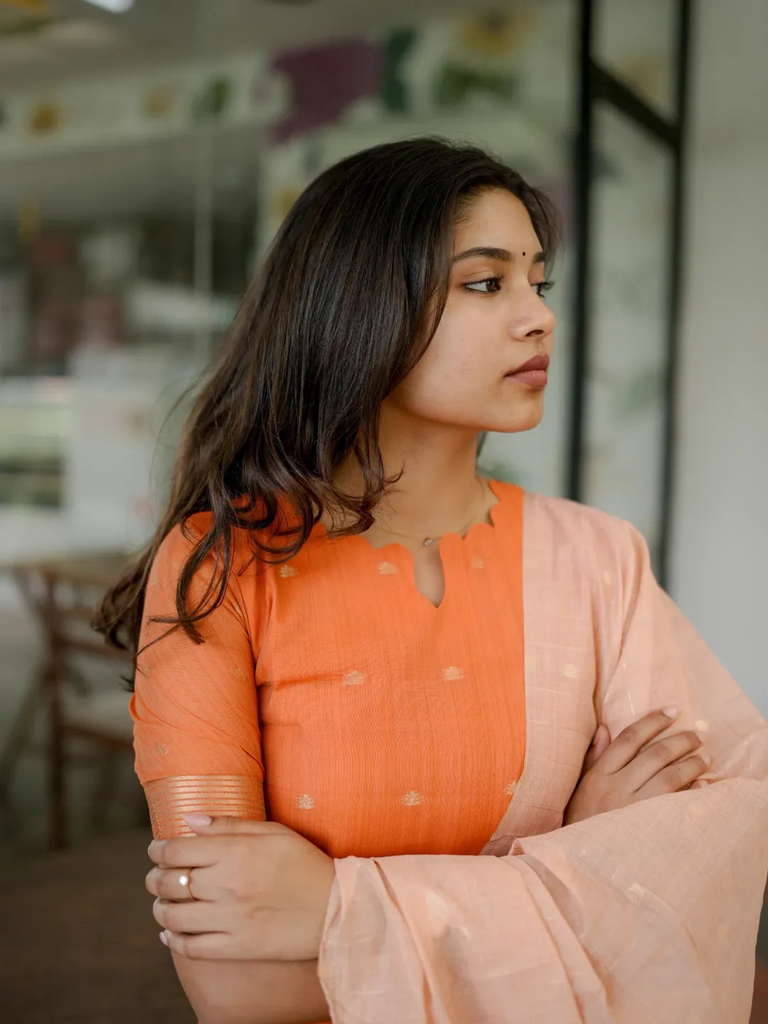 Premium Chanderi Kurti Set